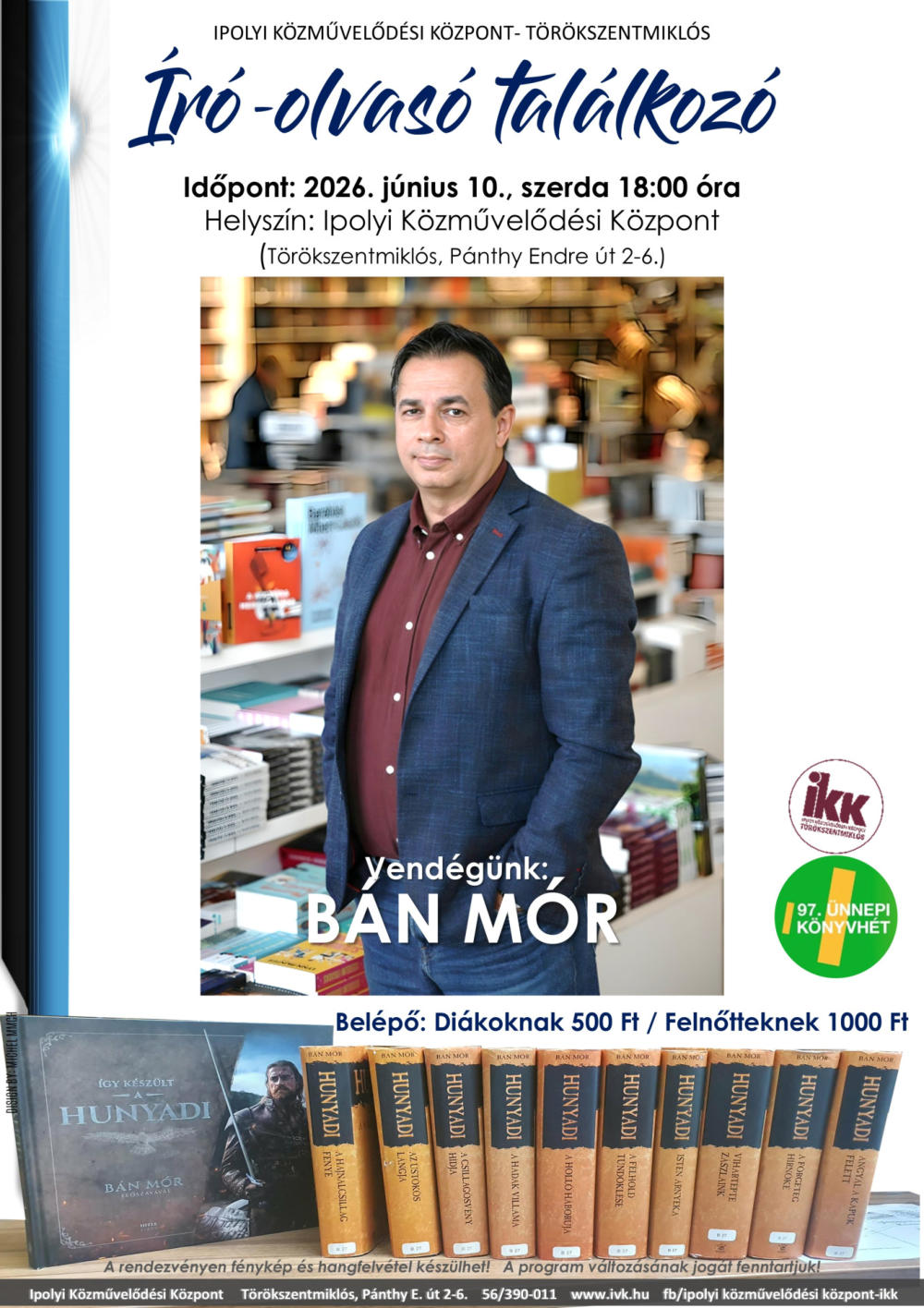 Író-olvasó találkozó: Bán Mór