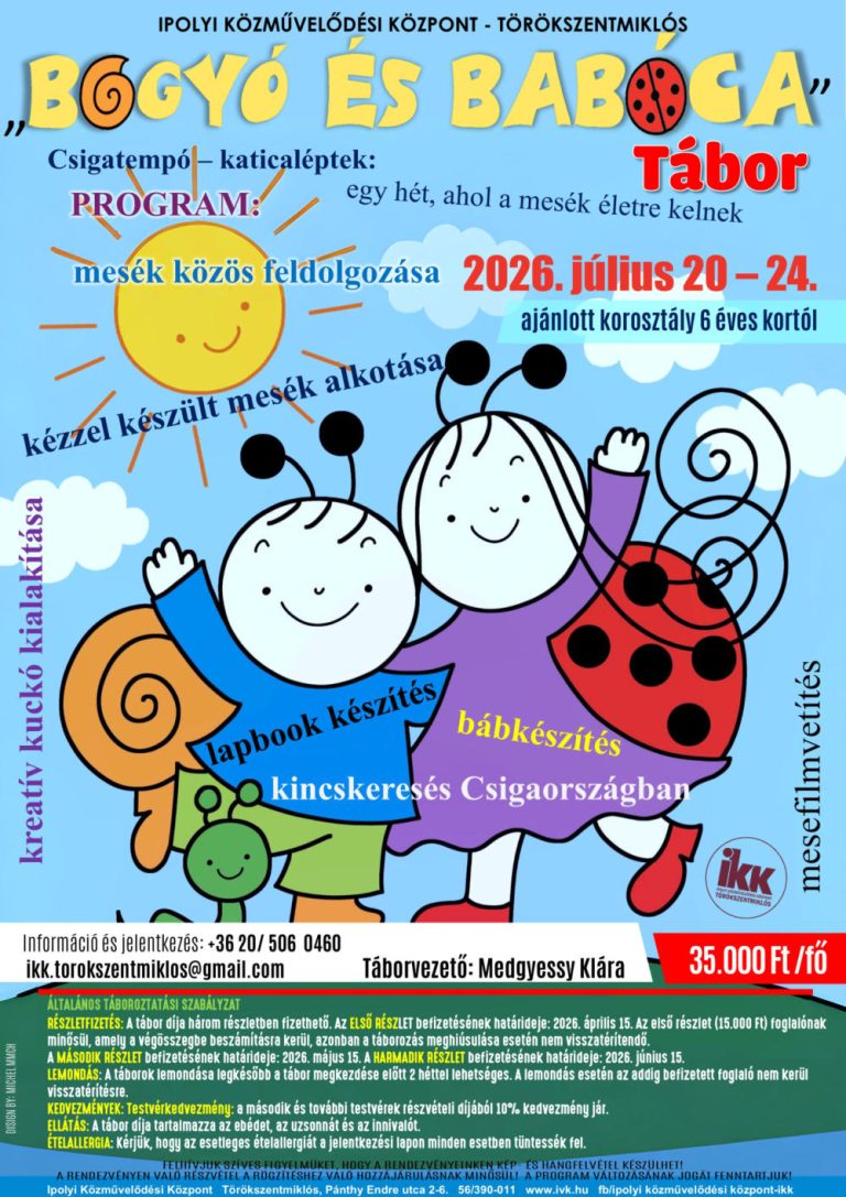 Bogyó és Babóca tábor Törökszentmiklóson