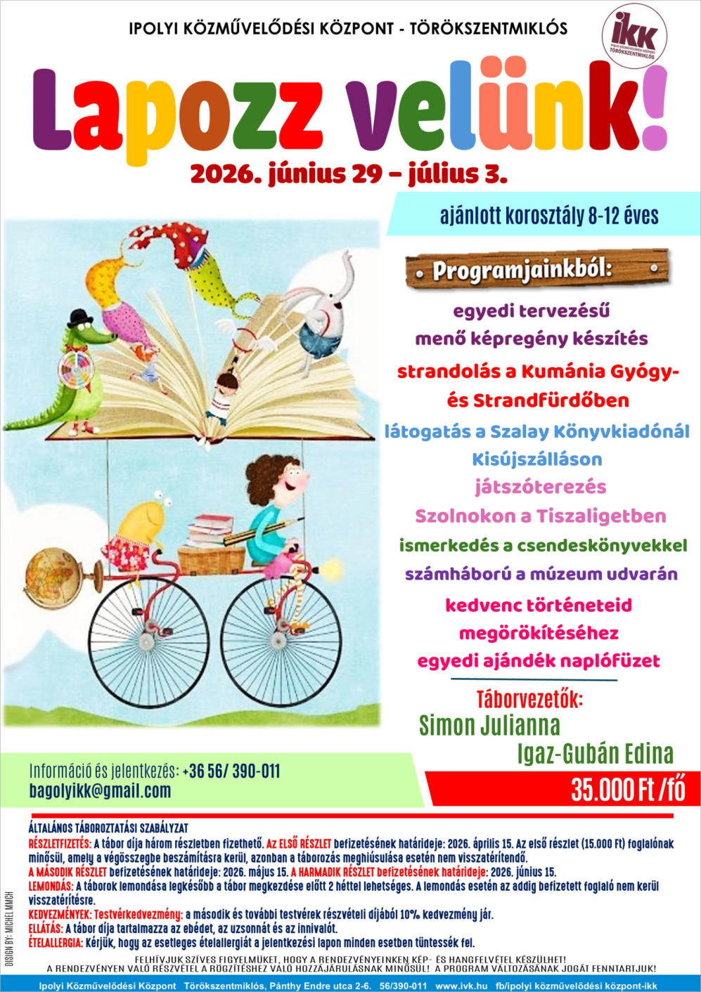 Lapozz velünk! tábor - Ipolyi Közművelődési Központ