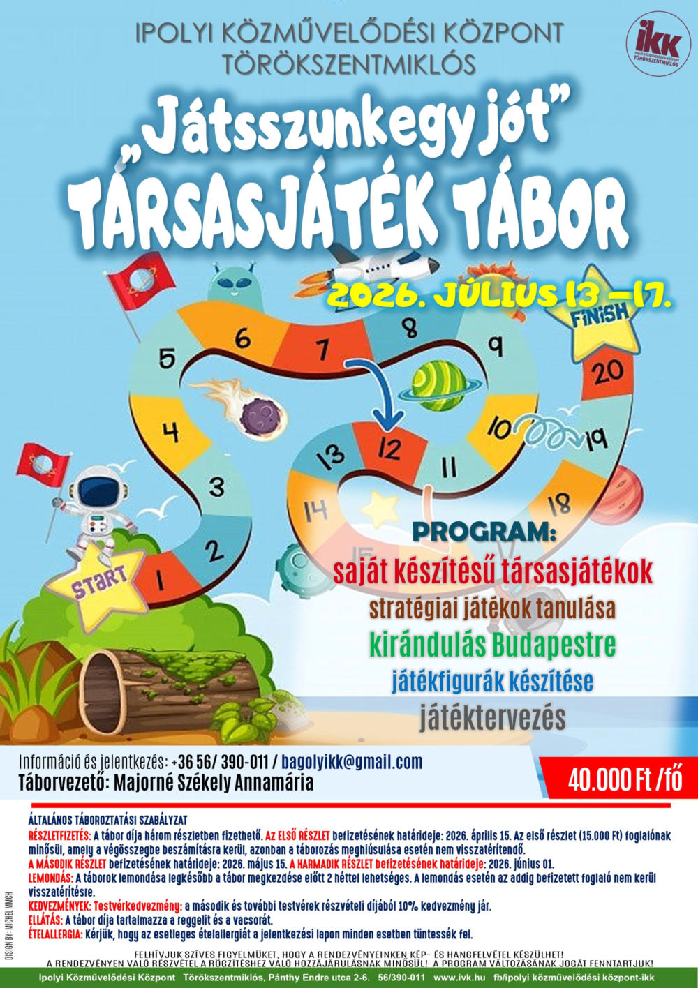 "Játszunk egy jót" - társasjáték nyári tábor - Ipolyi Közművelődési Központ