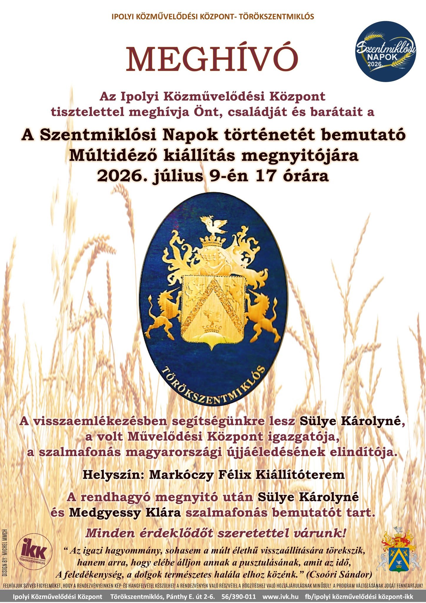 Múltidéző kiállítás - Ipolyi Közművelődési Központ