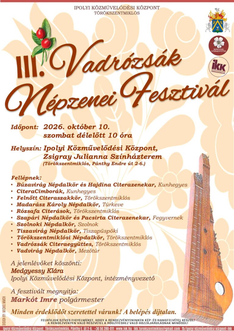 Vadrózsák Népzenei Fesztivál Törökszentmiklóson
