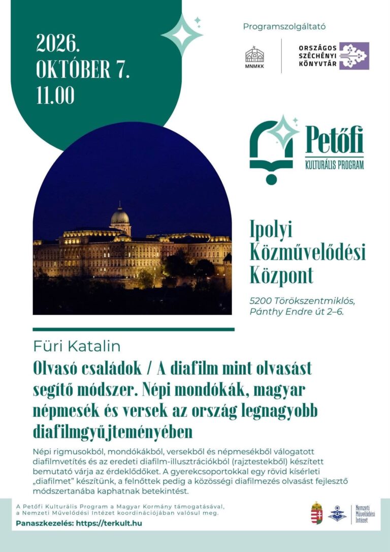 Füri Katalin előadása - Ipolyi Közművelődés Központ - Petőfi Kulturális Program
