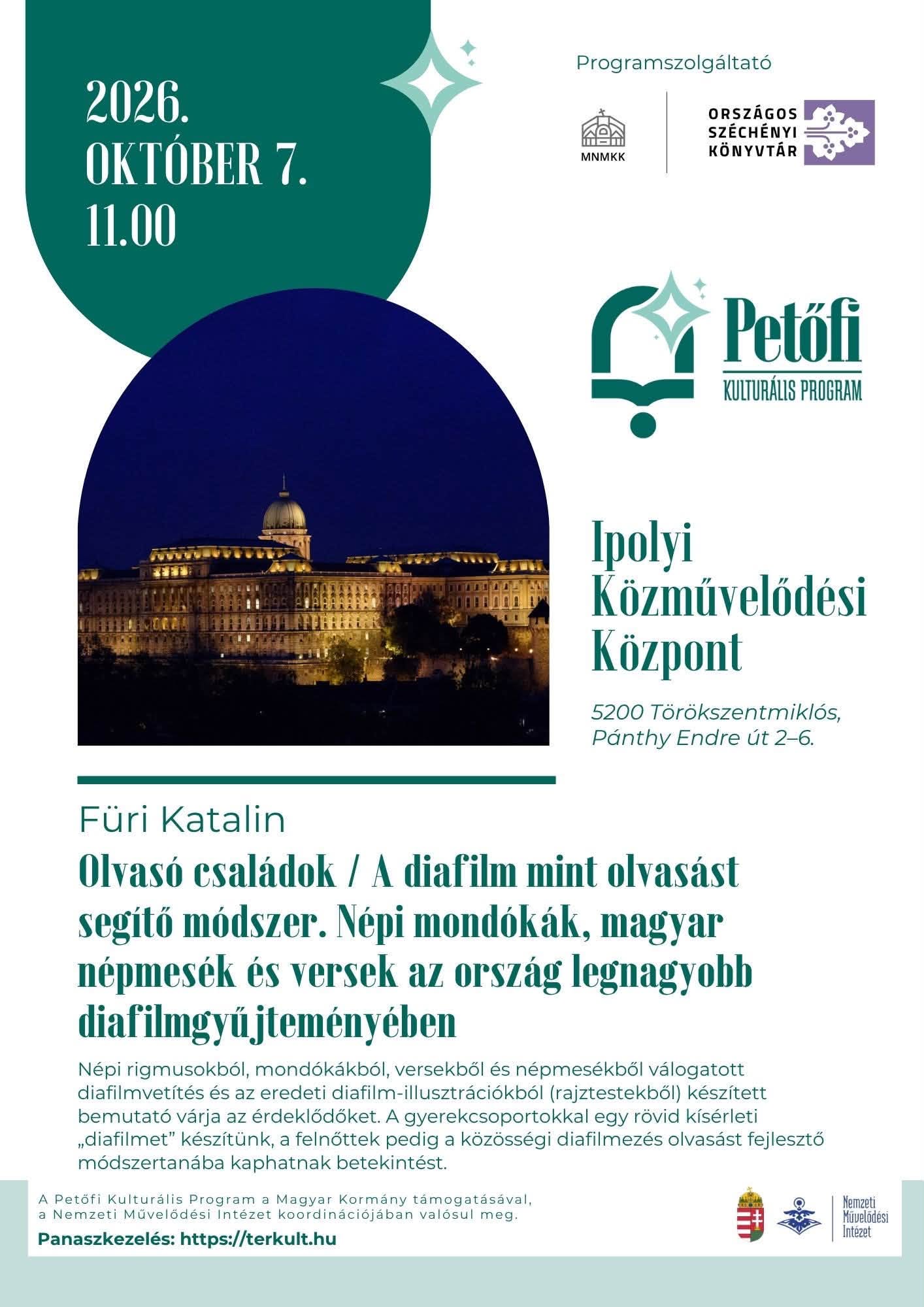 Füri Katalin előadása - Ipolyi Közművelődés Központ - Petőfi Kulturális Program